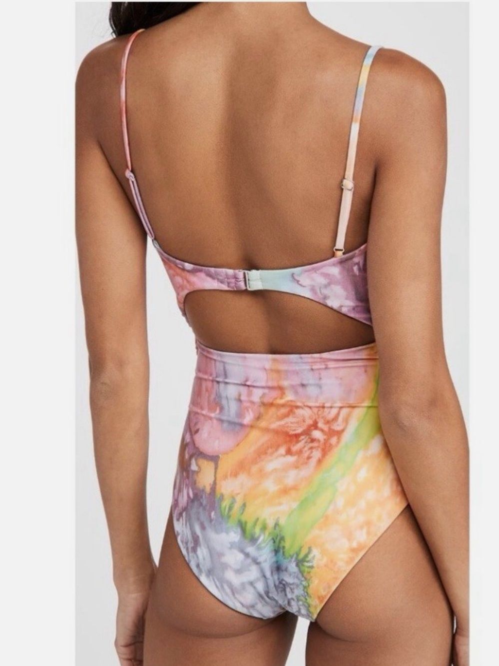 Mara Hoffman Kia Tie Front One Piece Tie Dye - Picture 3 of 6